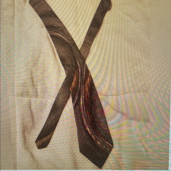 Elegant Brown Swirl Men's Tie